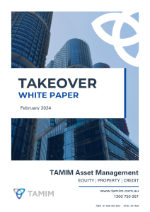3 ASX Stocks on our Watchlist - TAMIM Takeover Whitepaper Feb 24